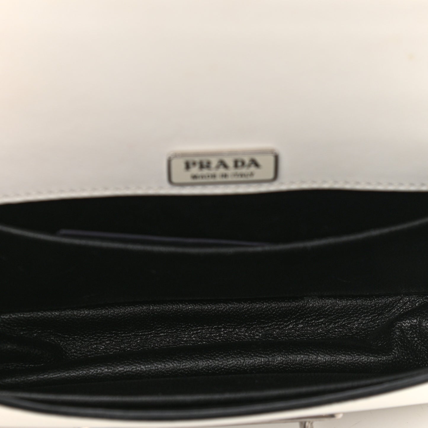 Crystal City Calf Saffiano Cahier Shoulder Bag Talco Black