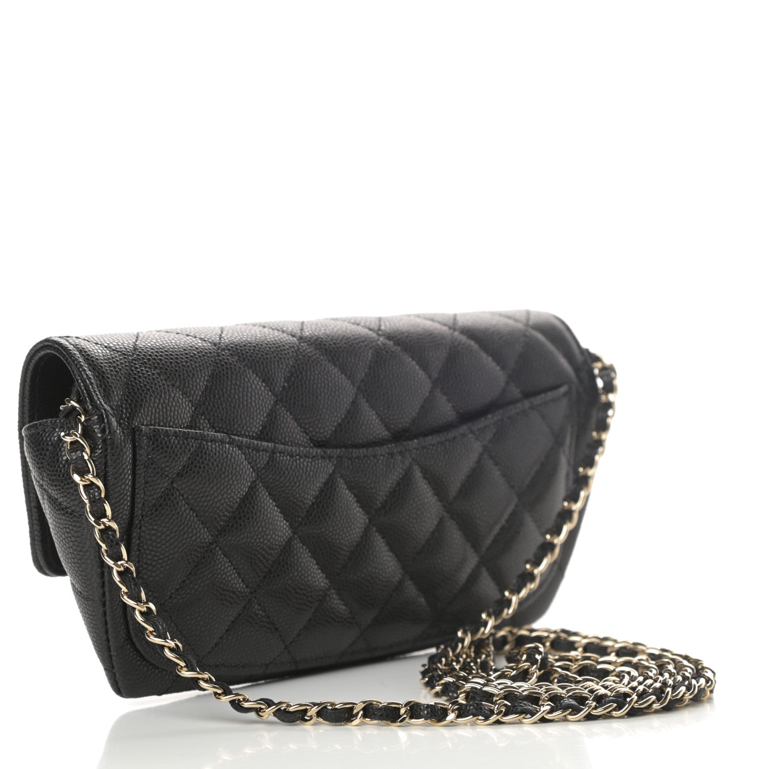 Chanel Caviar Quilted Glasses Case With Chain Black 3 of 12