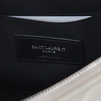 Saint Laurent Lambskin Y Quilted Monogram Loulou Cosmetic Case Ivory 5 of 7