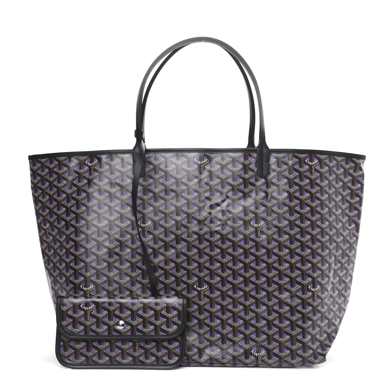 Goyard Goyardine Saint Louis Claire Voie GM Black Purple 1 of 8