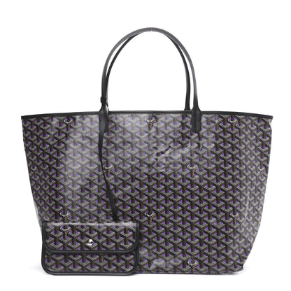 Goyard Goyardine Saint Louis Claire Voie GM Black Purple 1 of 8