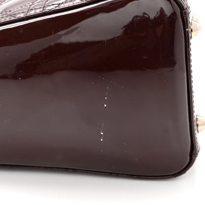 Christian Dior Patent Cannage Large Lady Dior Burgundy 9 of 10