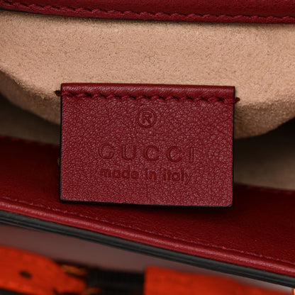 Gucci Wonka Grain Calfskin Mini Diana Tote Bag Dark Red Orange Fluo 6 of 10