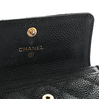 Chanel Caviar Quilted Flap Card Holder Black 9 of 17