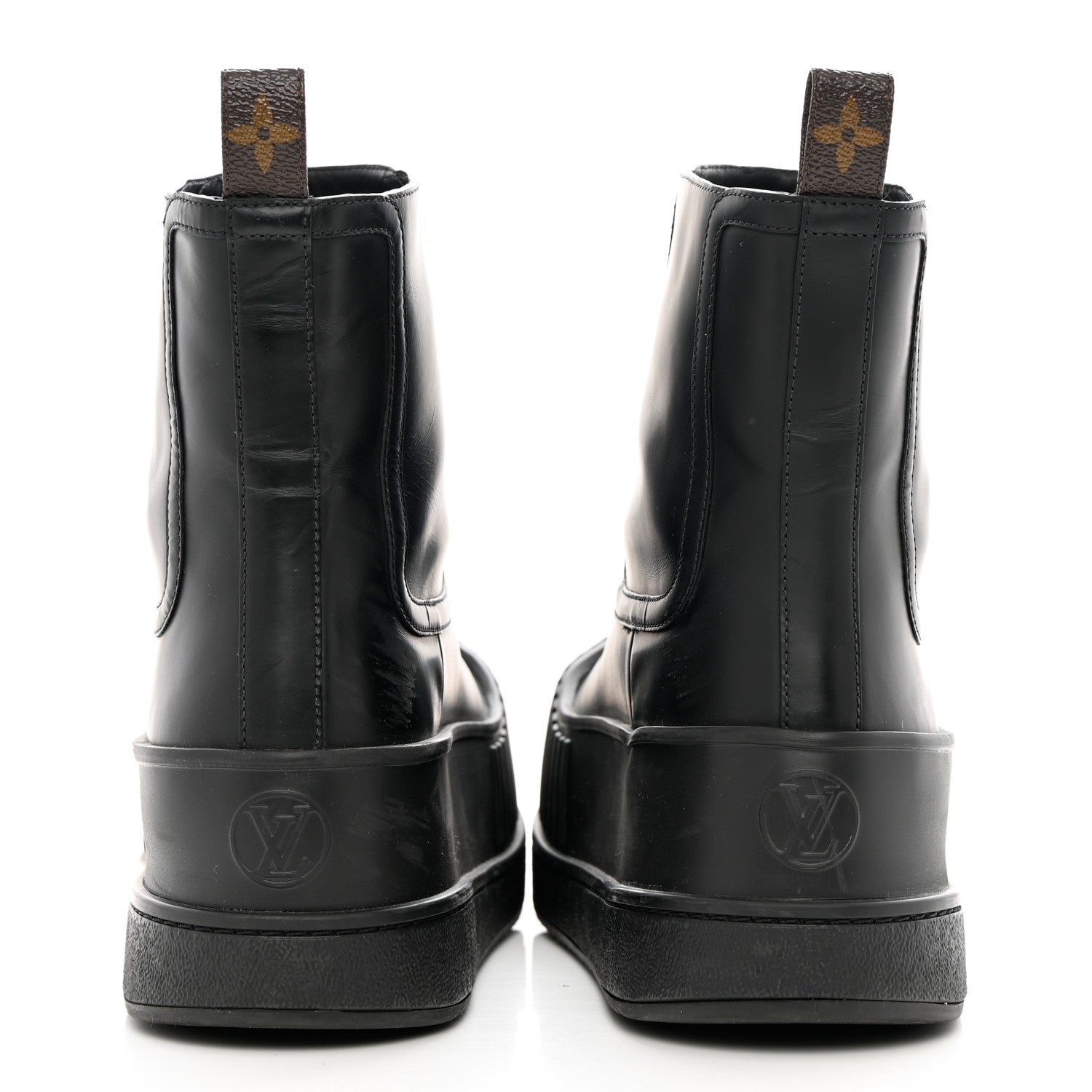 Louis Vuitton Calfskin Polar Flat Ankle Boots 39 Black 12 of 12