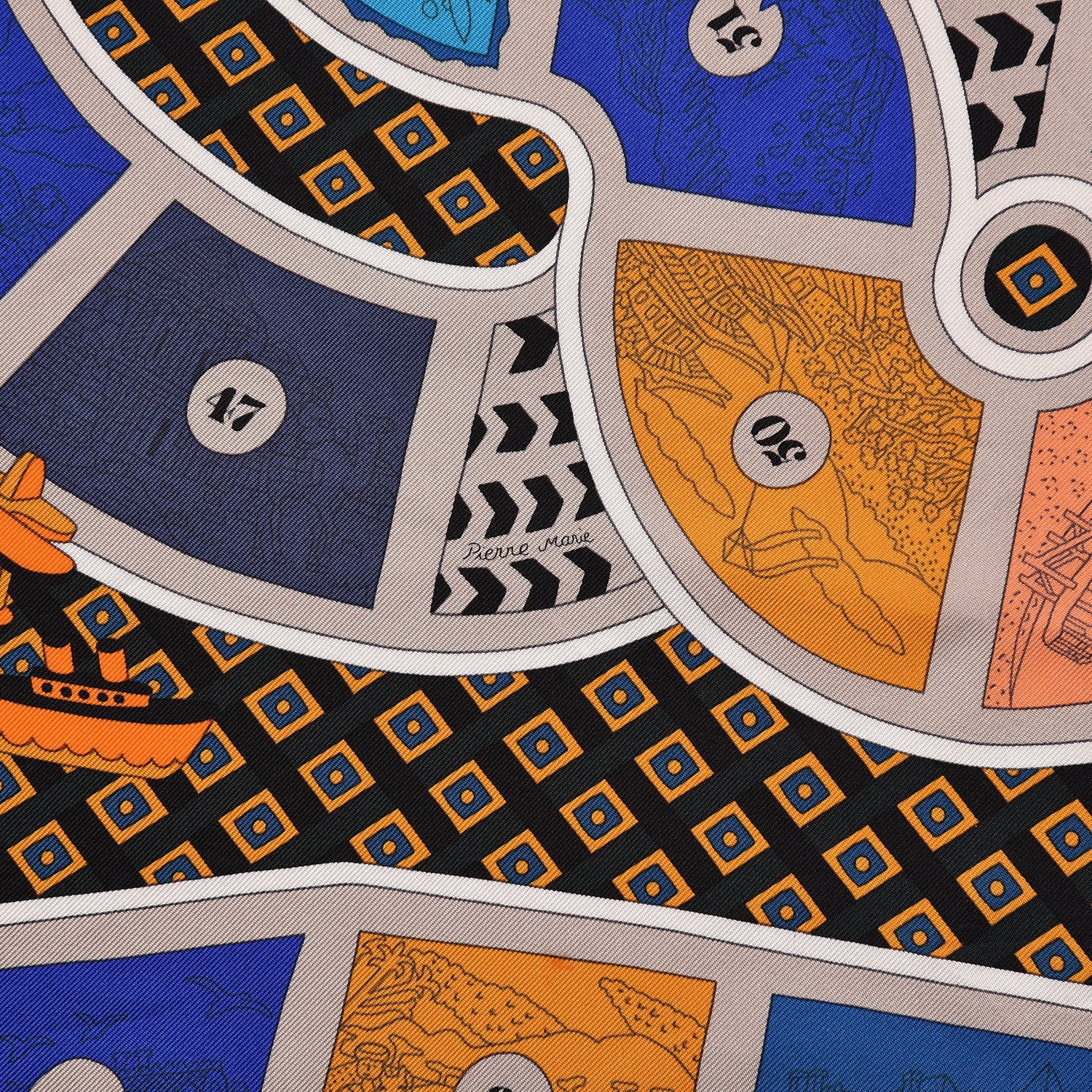 Hermes Silk Le Tour Du Monde En 63 Cases Scarf 90 6 of 7
