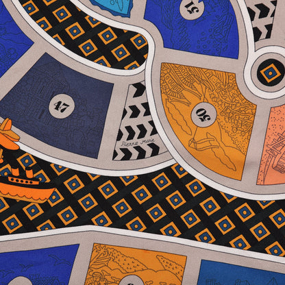 Hermes Silk Le Tour Du Monde En 63 Cases Scarf 90 6 of 7