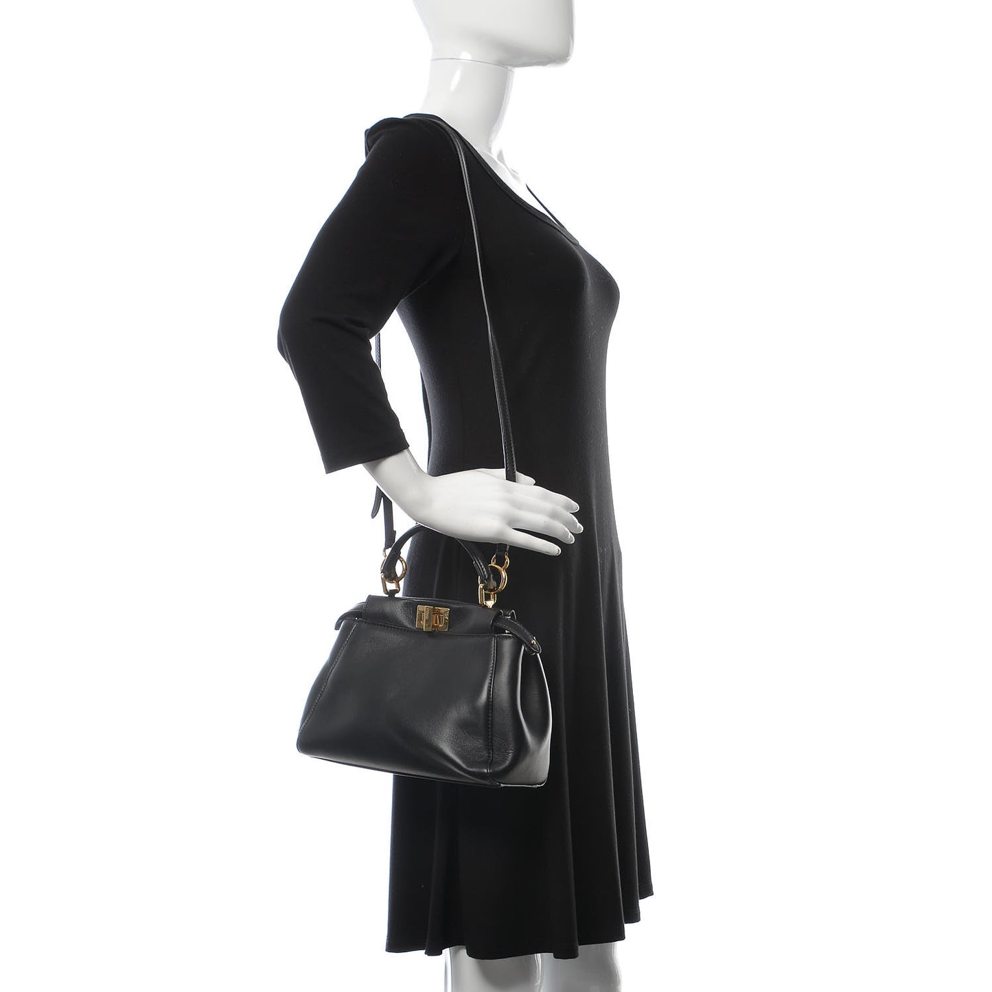 Nappa Mini Peekaboo Iconic Satchel Black