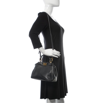 Fendi Nappa Mini Peekaboo Iconic Satchel Black 2 of 11
