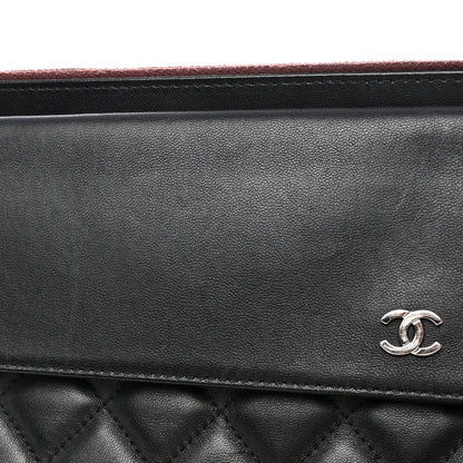 Chanel Lambskin Quilted Large Flap Cosmetic Case Black 16 of 20