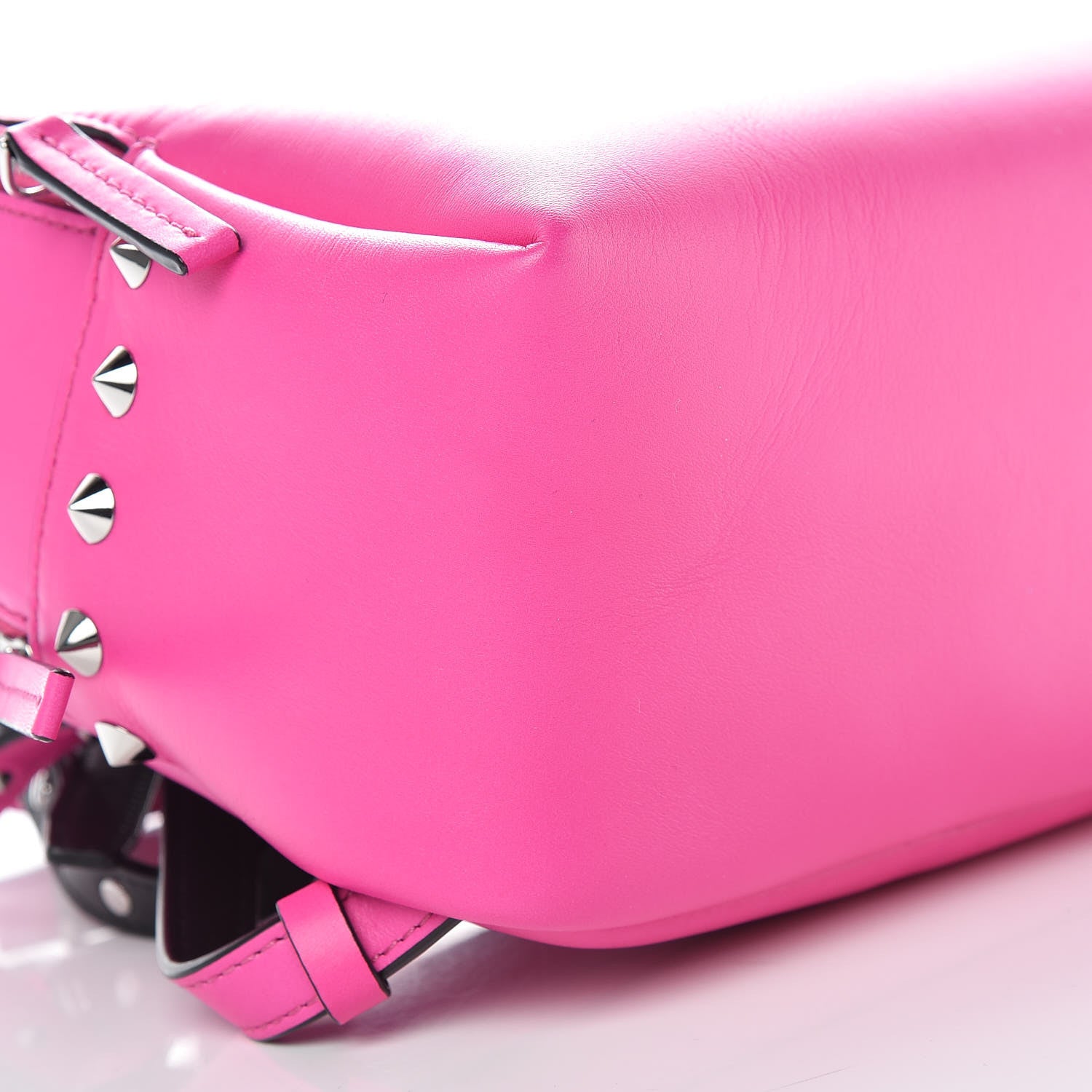 MCM Calfskin Mini Duchess Polke Studs Backpack Electric Pink 8 of 10