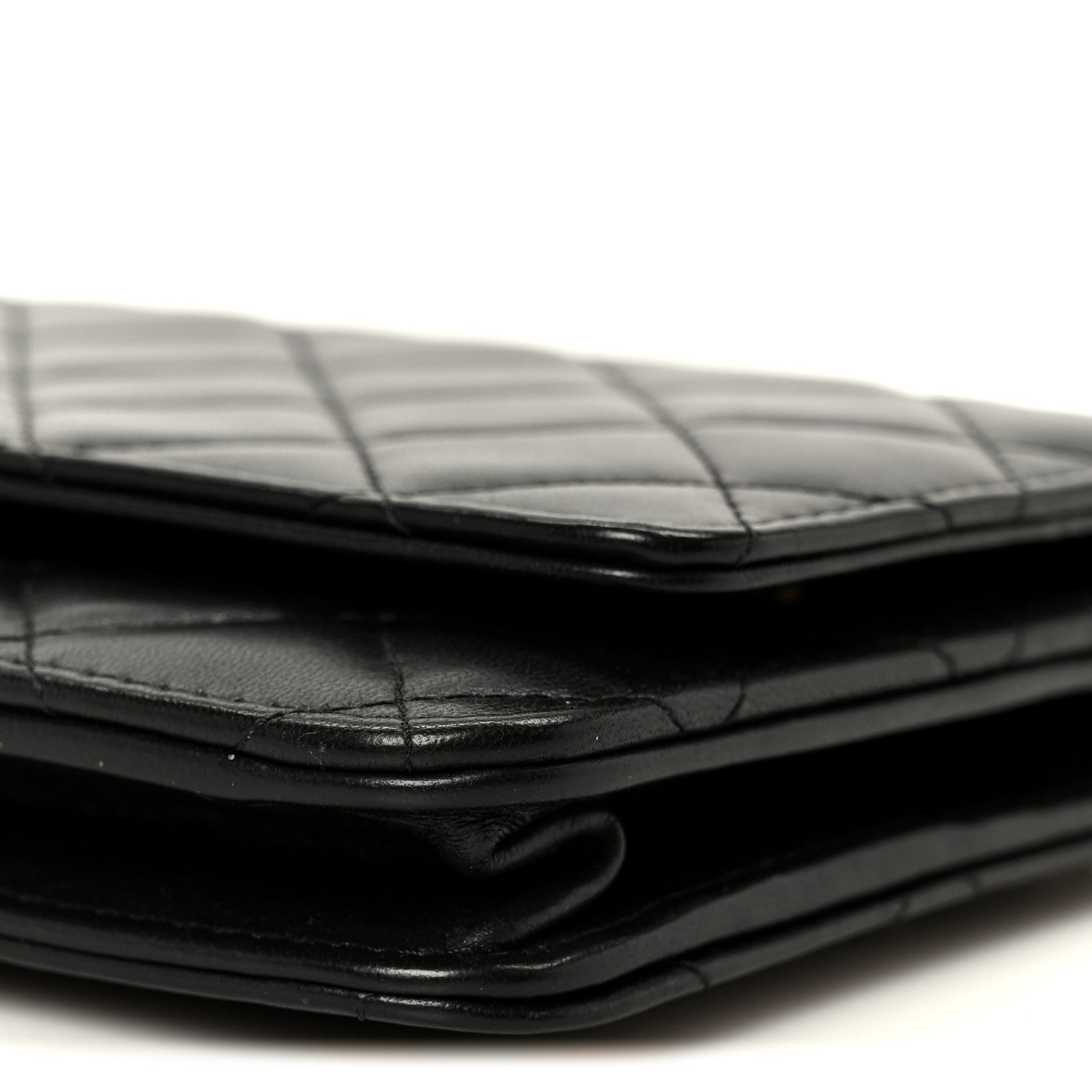 Chanel Lambskin Quilted Wallet On Chain WOC Black 11 of 13