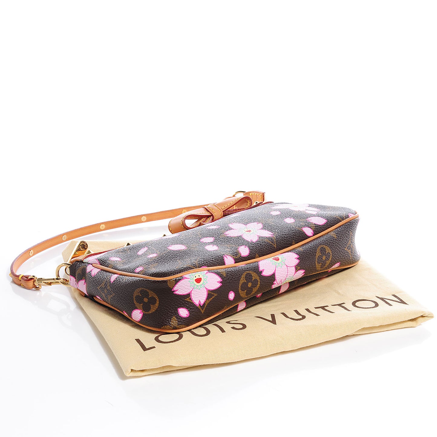 Monogram Cherry Blossom Pochette Accessories Brown