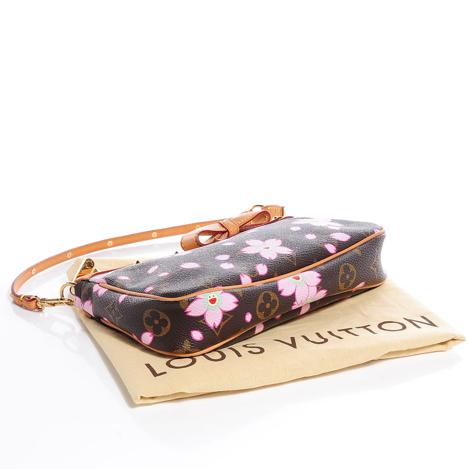 Louis Vuitton Monogram Cherry Blossom Pochette Accessories Brown 4 of 7