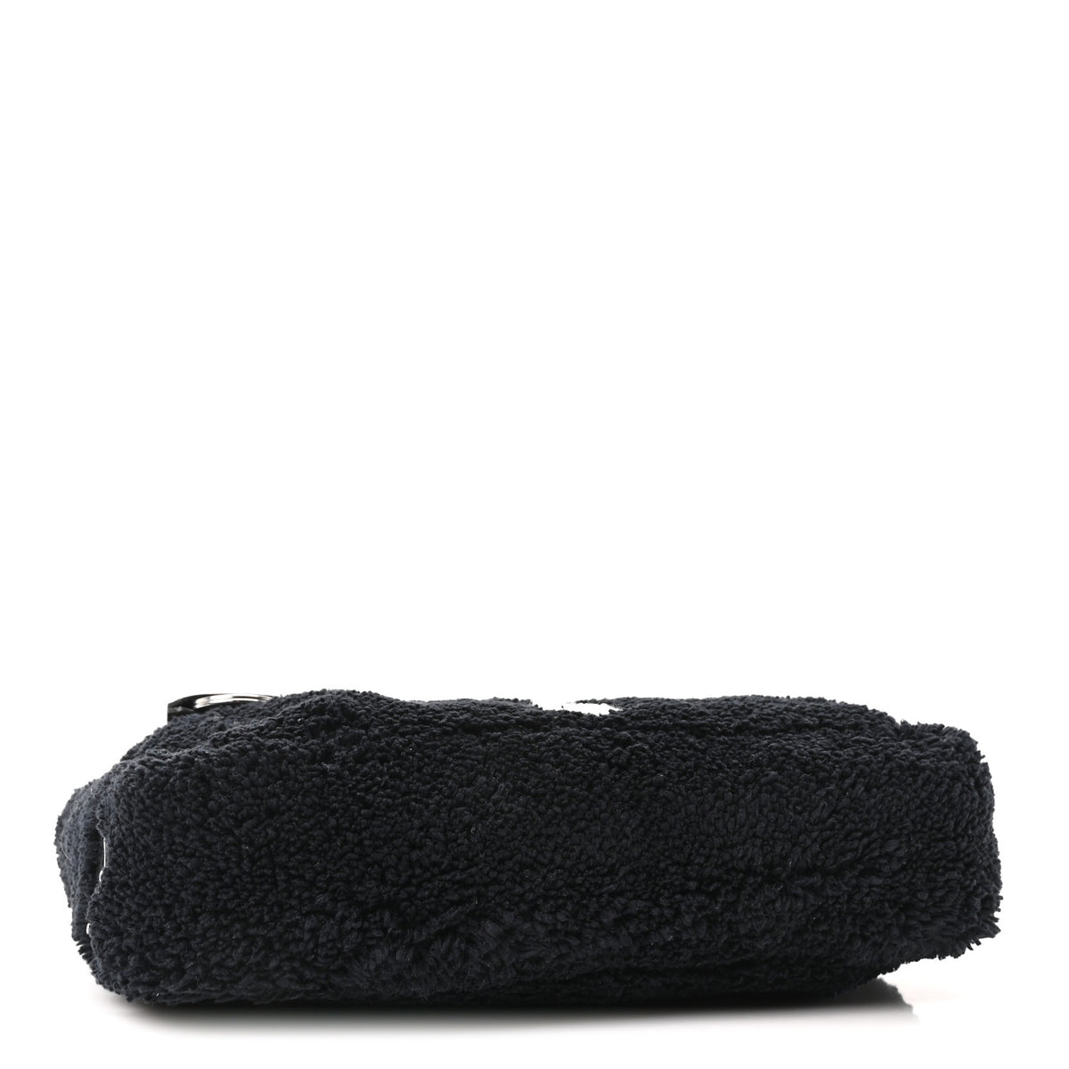 Terry Cloth Mini Re-Edition 2000 Bag Black White