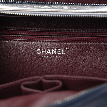 Chanel Lambskin Quilted Medium Trendy CC Bowling Bag Navy 5 of 12