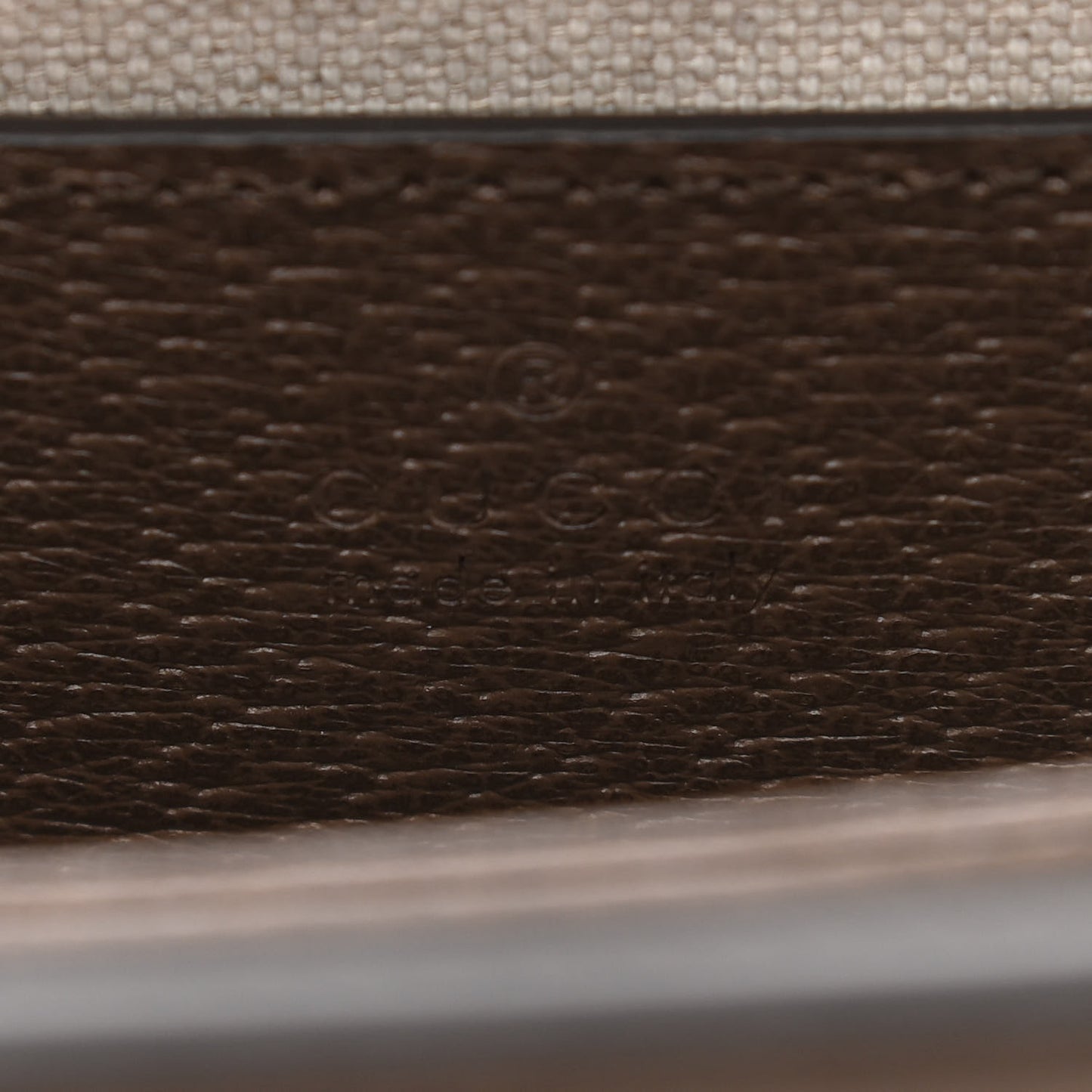Monogram Jumbo GG Textured Dollar Calfskin Web Small Ophidia Chain Shoulder Bag Camel Ebony New Acero