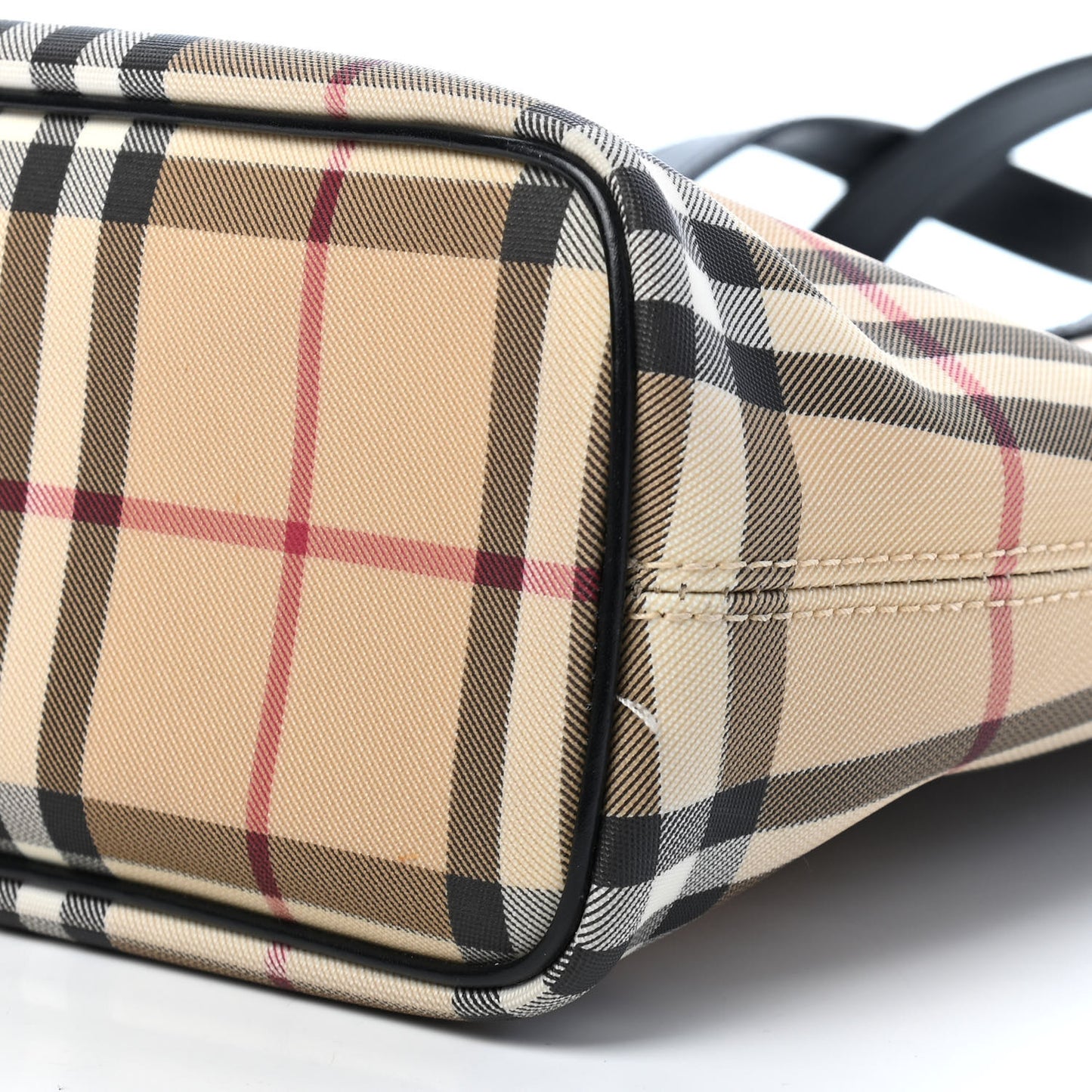 House Check Small Tote Black