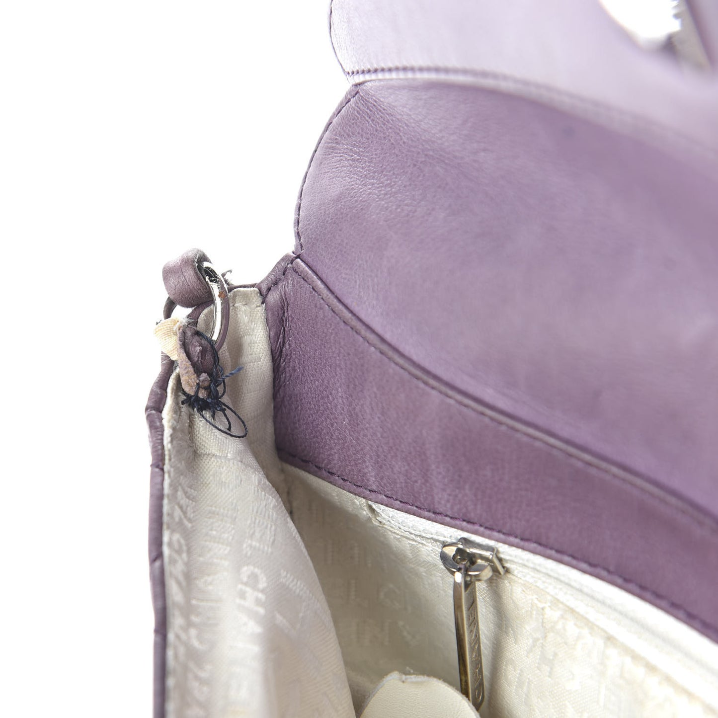 Lambskin Quilted Small Single Flap Bag Purple
