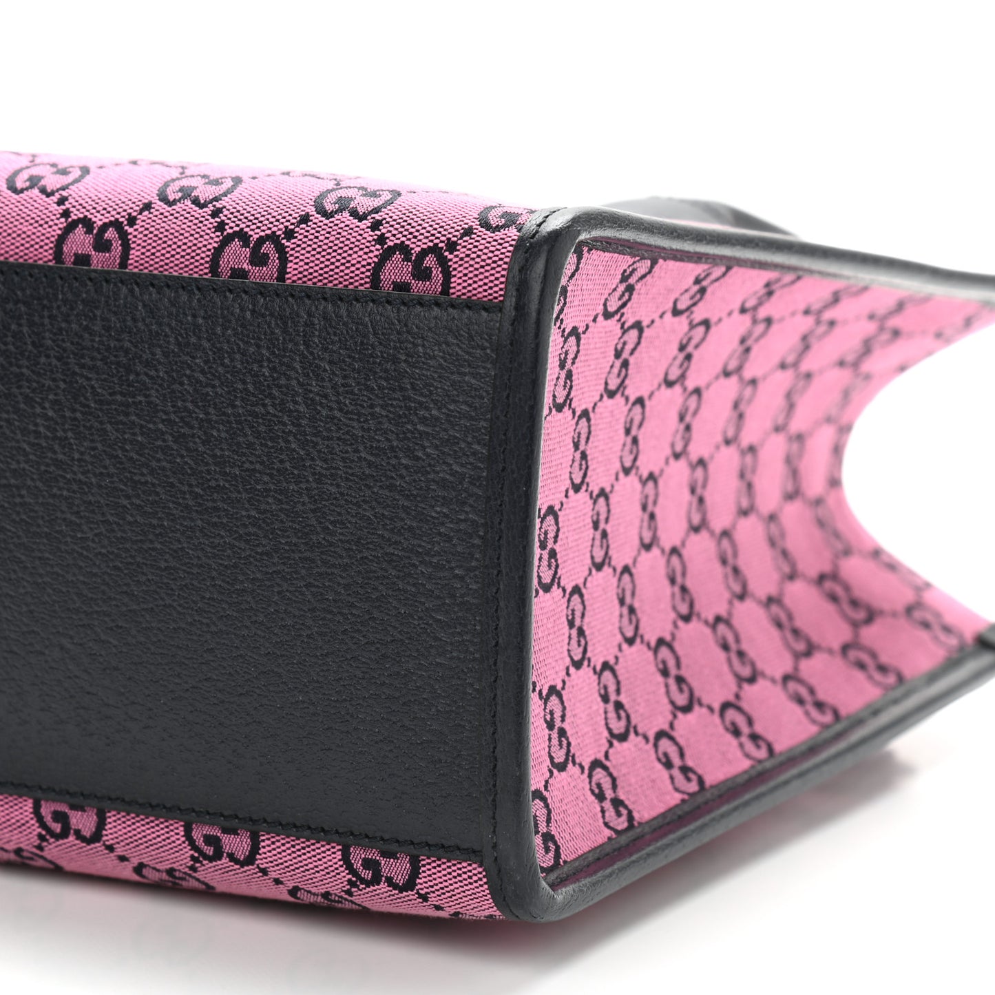 Monogram Multicolor Textured Dollar Calfskin Small Retro Interlocking G Tote Bag Pink Blue