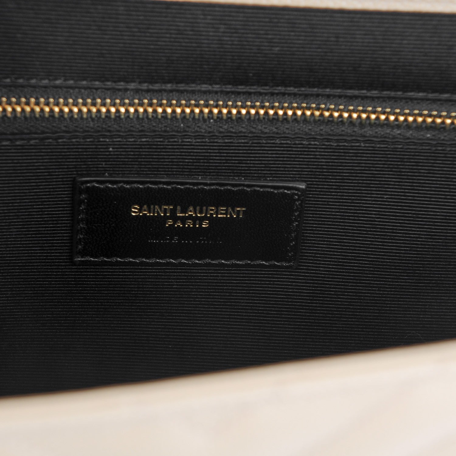 Saint Laurent Grain De Poudre Matelasse Chevron Large Monogram Satchel Nude Powder 6 of 7