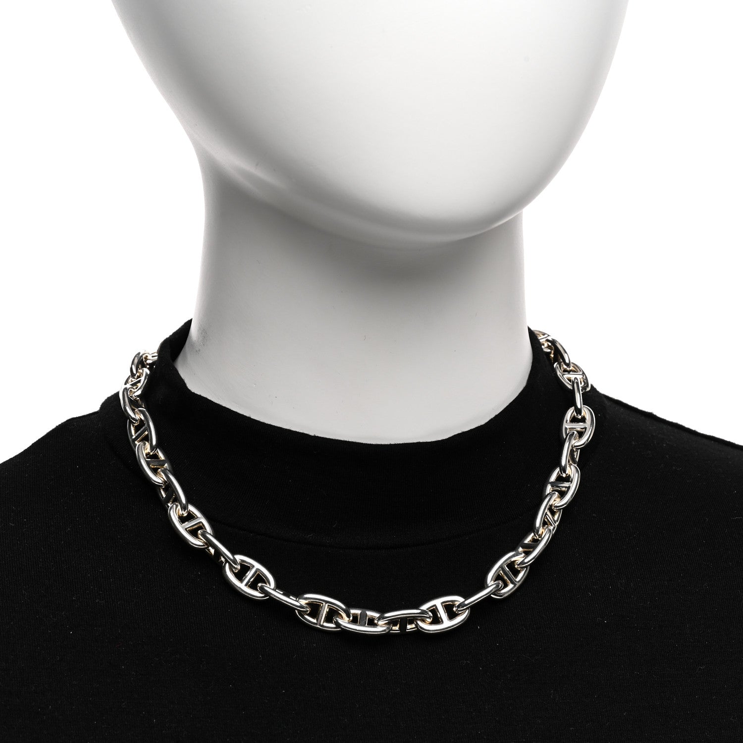 Hermes Sterling Silver MM Chaine D'Ancre Necklace 2 of 5
