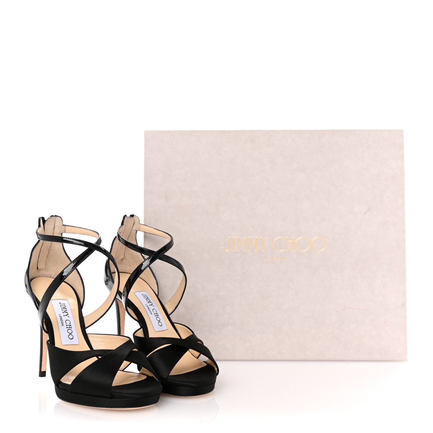 Satin Lorina 100 Sandals 35 Black