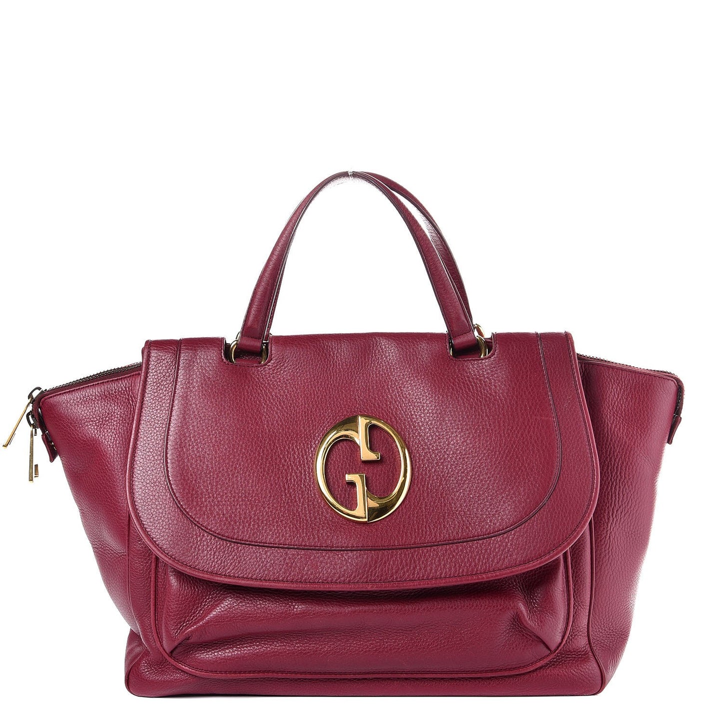Cellarius Calfskin Medium 1973 Top Handle Satchel Cherry Gloss