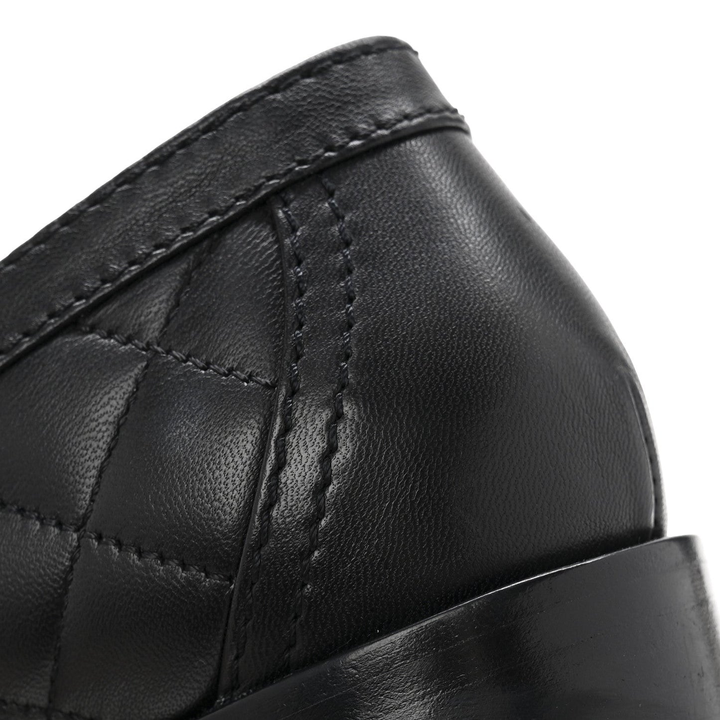 Lambskin Quilted CC Heart Loafers 39 Black