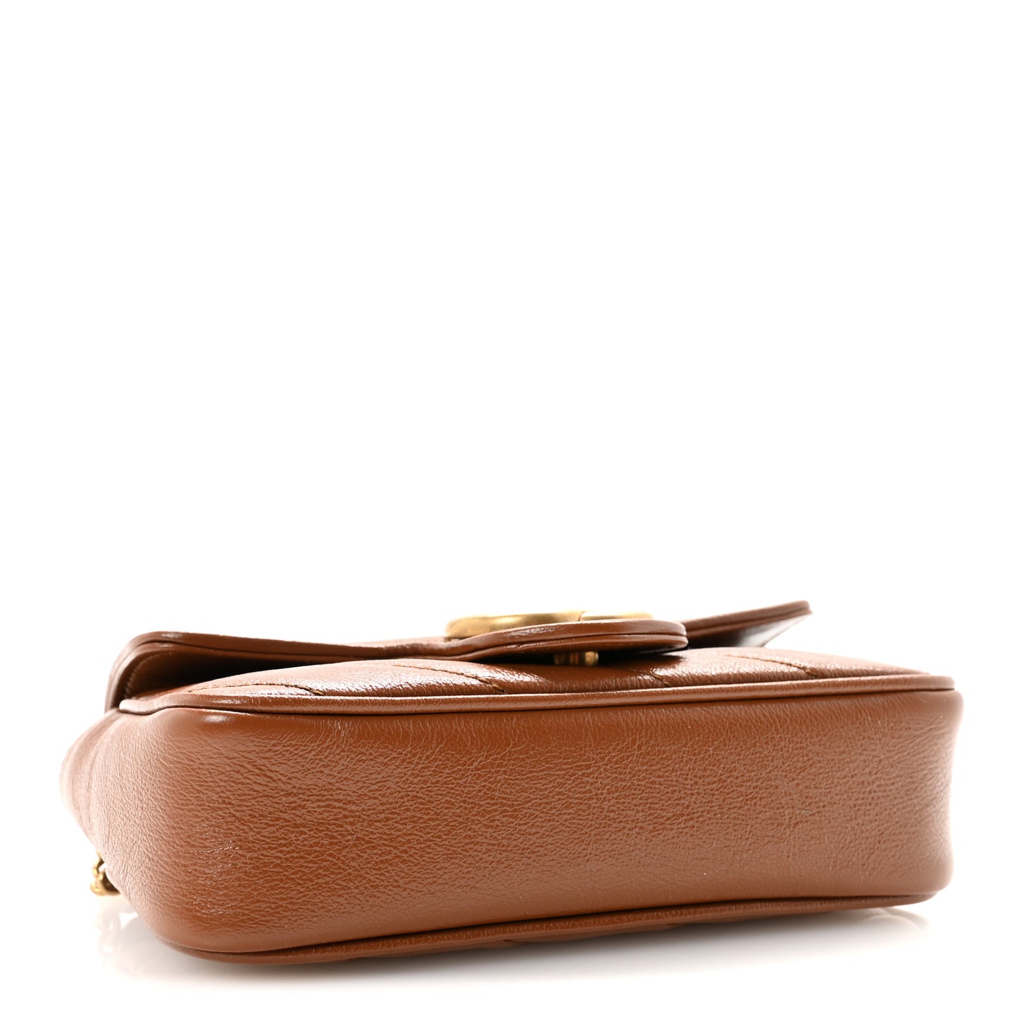 Azalea Calfskin Matelasse Diagonal Super Mini GG Marmont Shoulder Bag Cuir