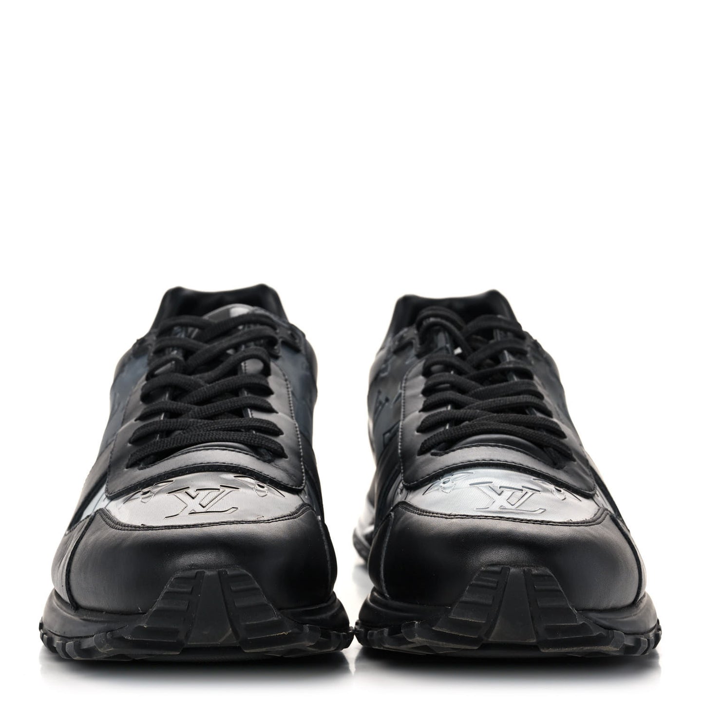 Calfskin Iridescent Monogram Rivoli Sneakers 10 Black