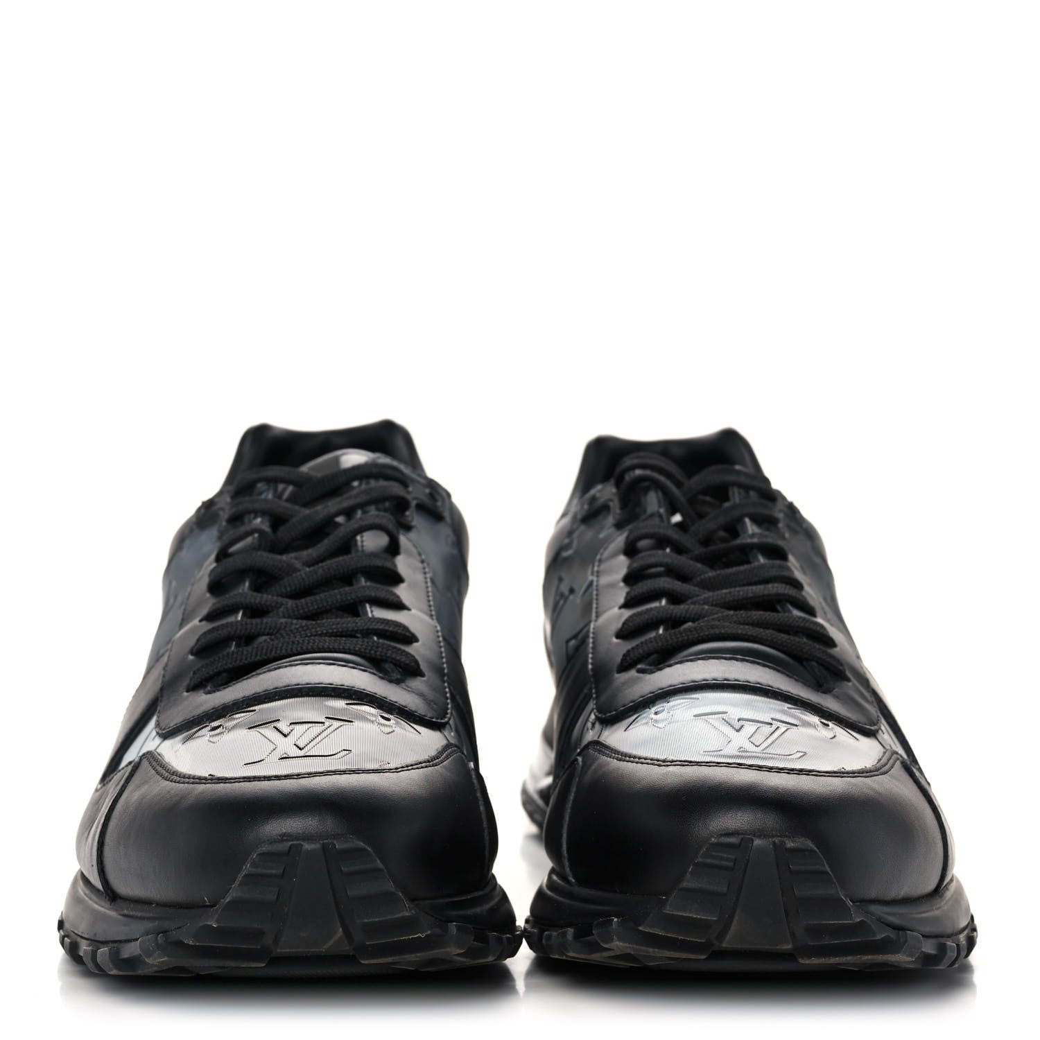 Louis Vuitton Calfskin Iridescent Monogram Rivoli Sneakers 10 Black 2 of 8