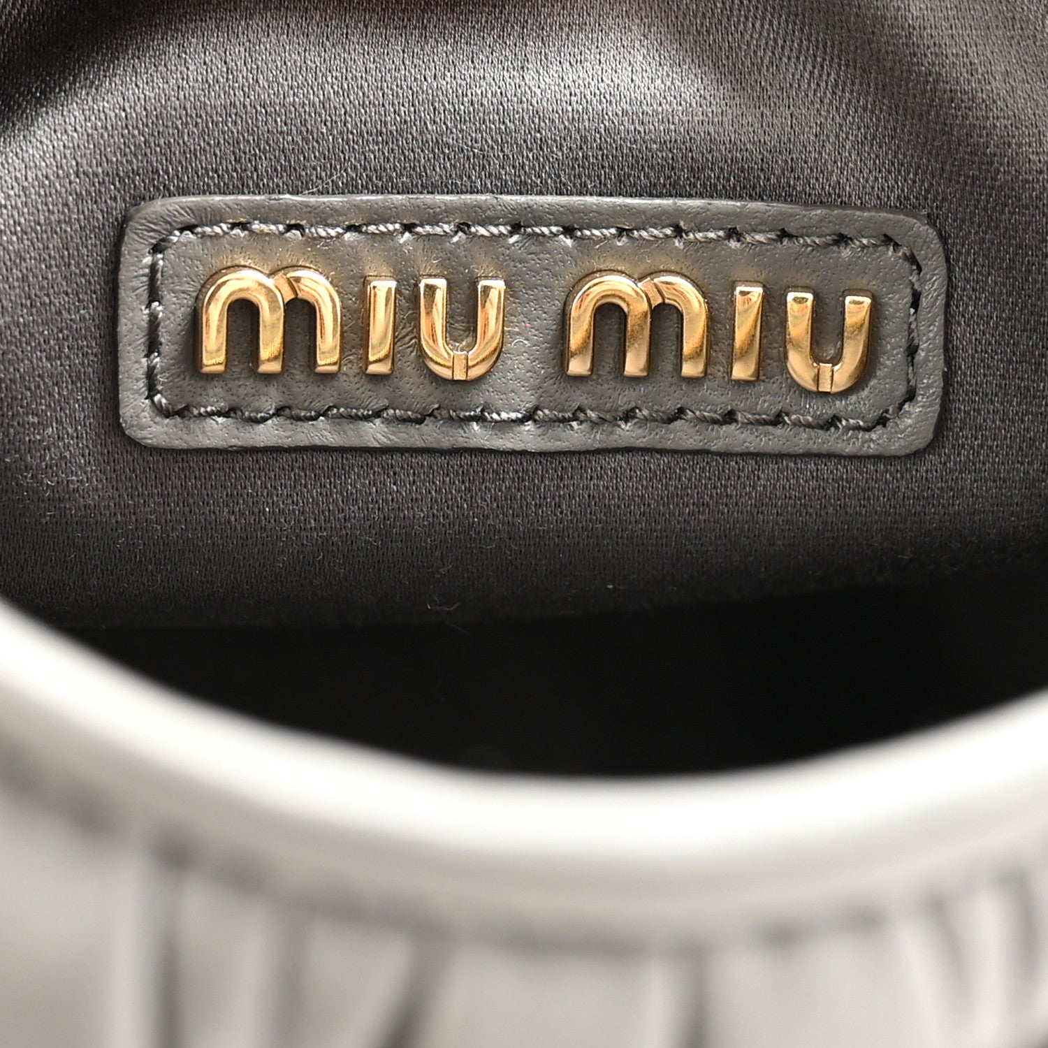 Miu Miu Nappa Matelasse Small Wander Hobo Marble Gray White 6 of 9