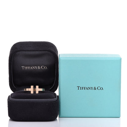 Tiffany 18K Rose Gold T Square Ring 49 5 7 of 7