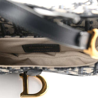 Christian Dior Oblique Mini Saddle Bag Blue 5 of 9