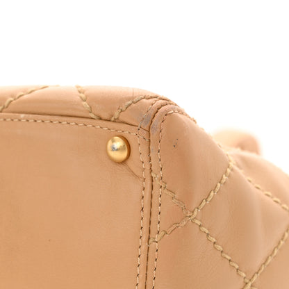 Chanel Calfskin Wild Stitch Medium Tote Beige 14 of 15