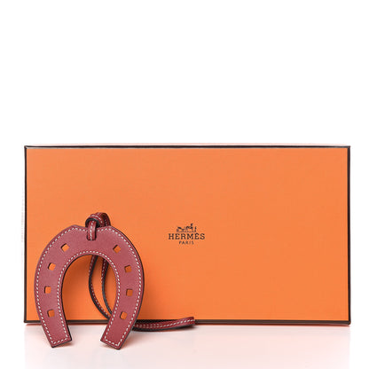 Hermes Swift Paddock Horseshoe Bag Charm Rouge Grenat 4 of 4