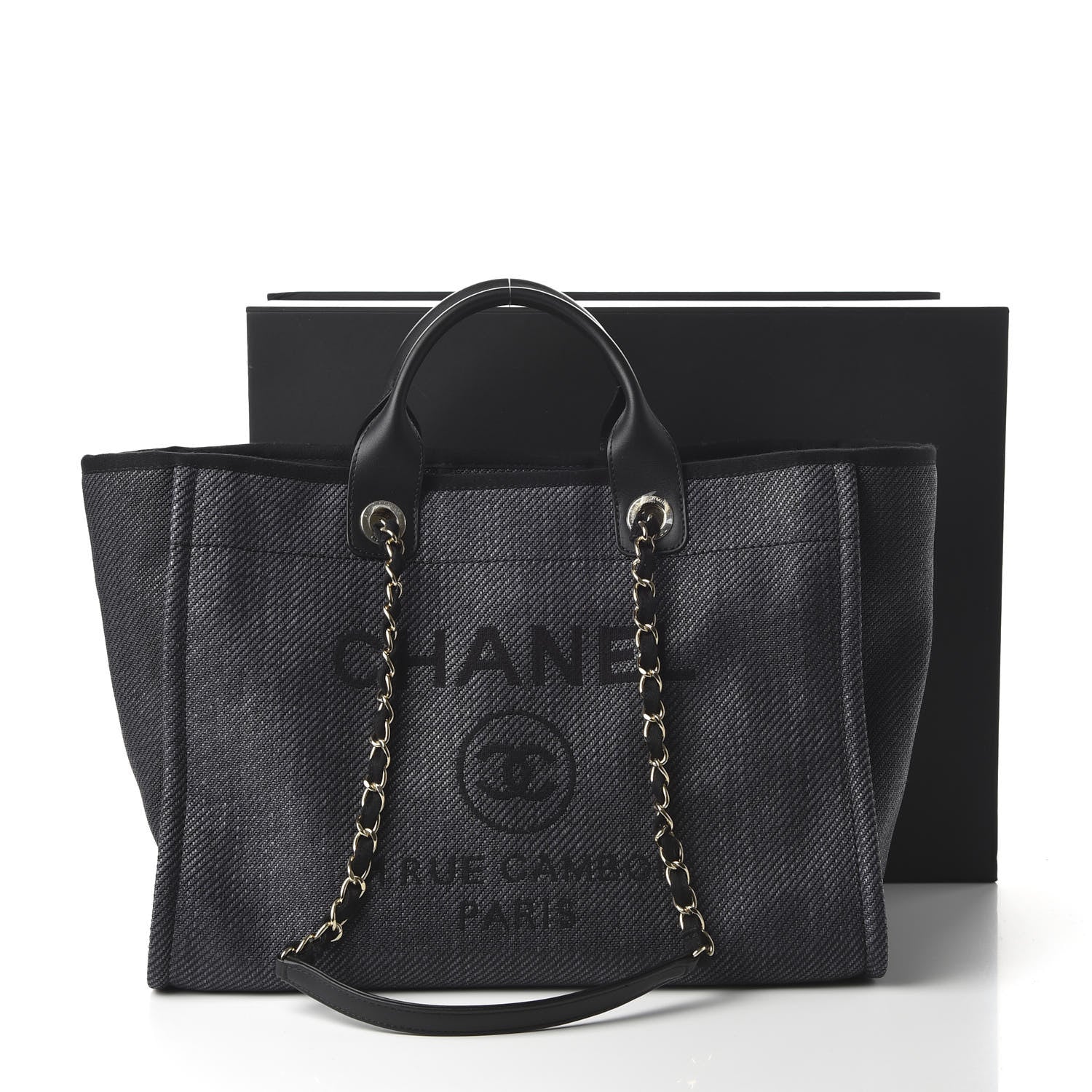 Chanel Mixed Fibers Medium Deauville Tote Black 12 of 12