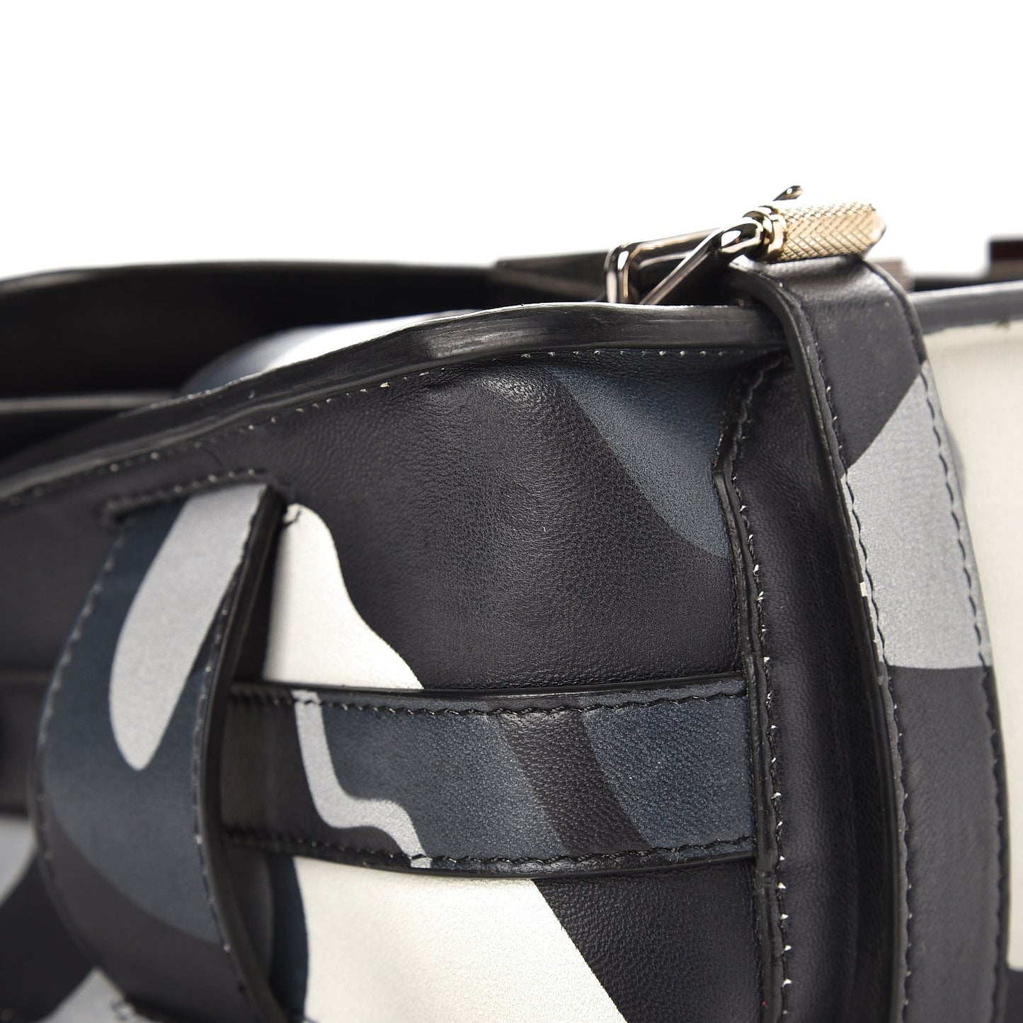 Calfskin Camouflage Print PS11 Classic Shoulder Bag Black