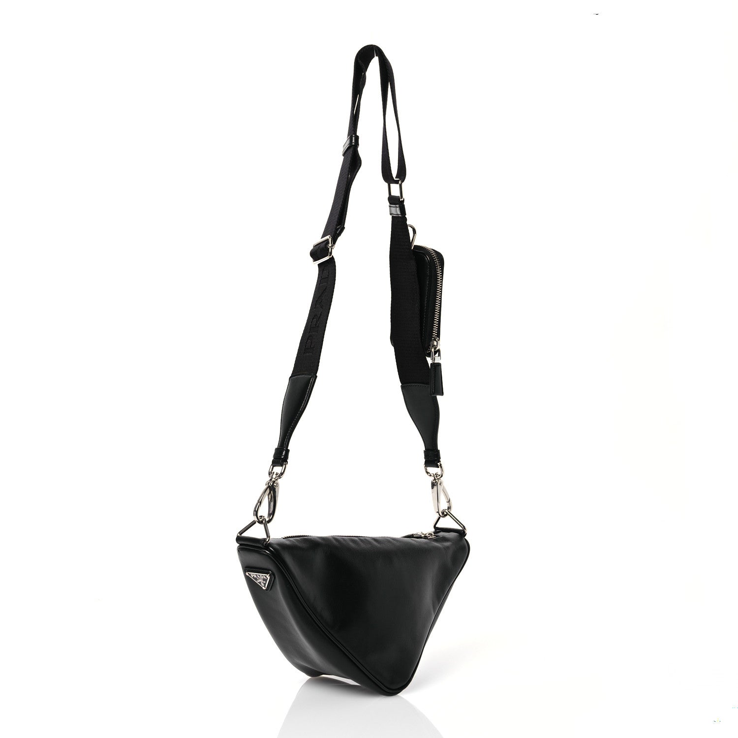 Prada Grace Lux Triangle Shoulder Bag Black 3 of 10