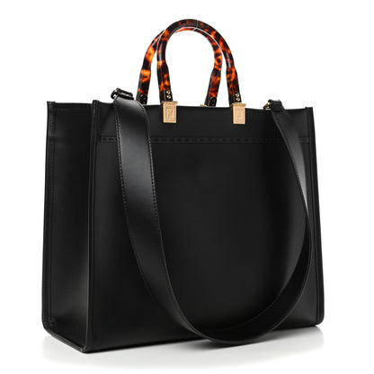 Fendi Vitello King Plexiglass Medium Fendi Sunshine Shopper Tote Black 2 of 4