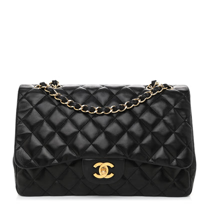 Chanel Lambskin Quilted Jumbo Single Flap Black 1 of 9