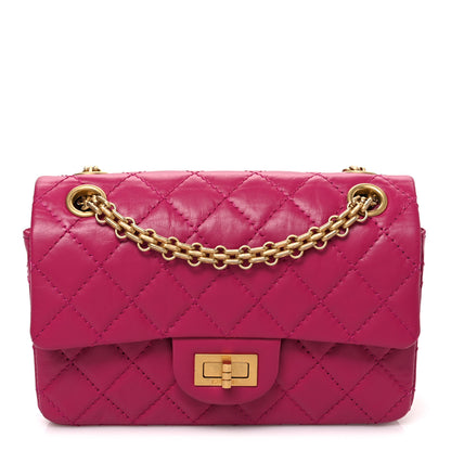 Chanel Aged Calfskin Quilted 2.55 Reissue Mini Flap Fuchsia 1 of 9