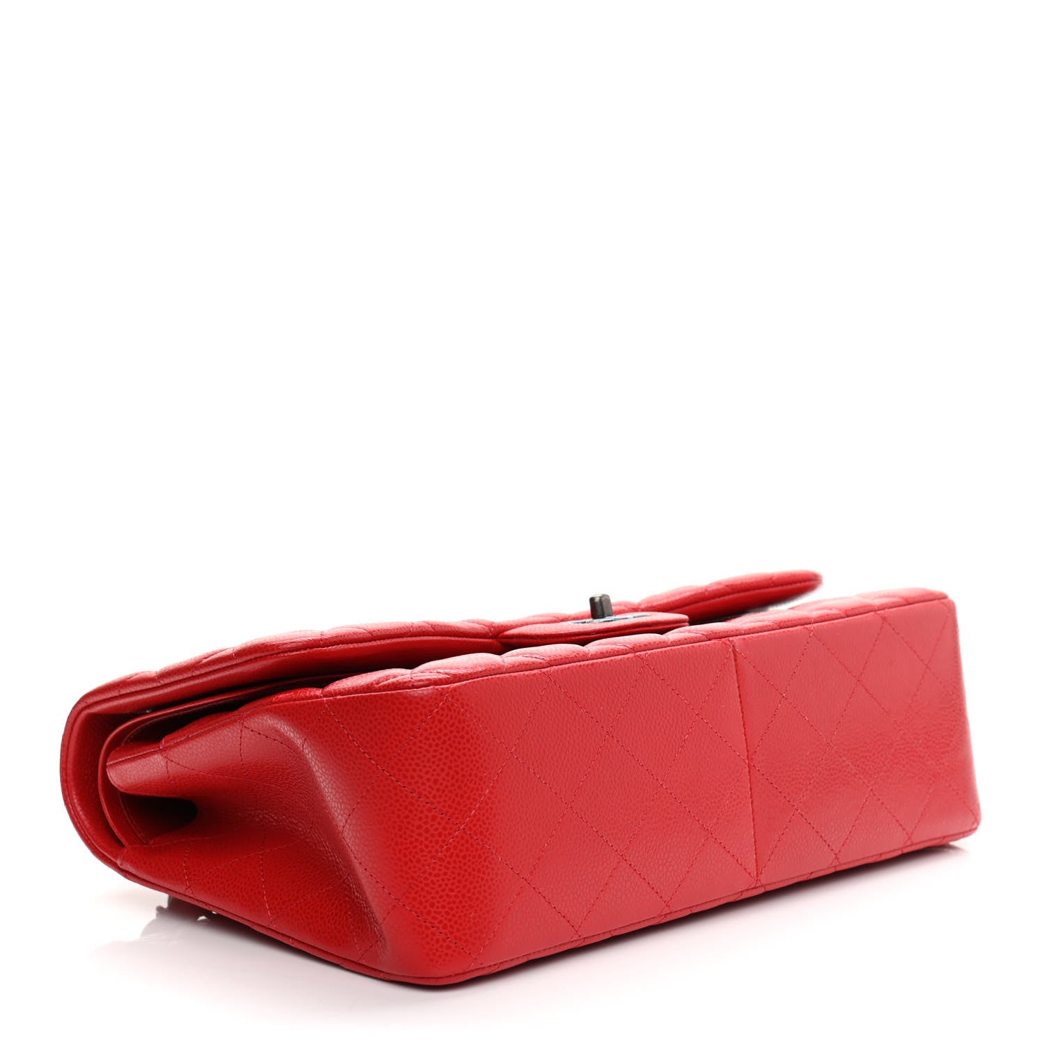 Chanel Caviar Quilted Jumbo Double Flap Red 6 of 16