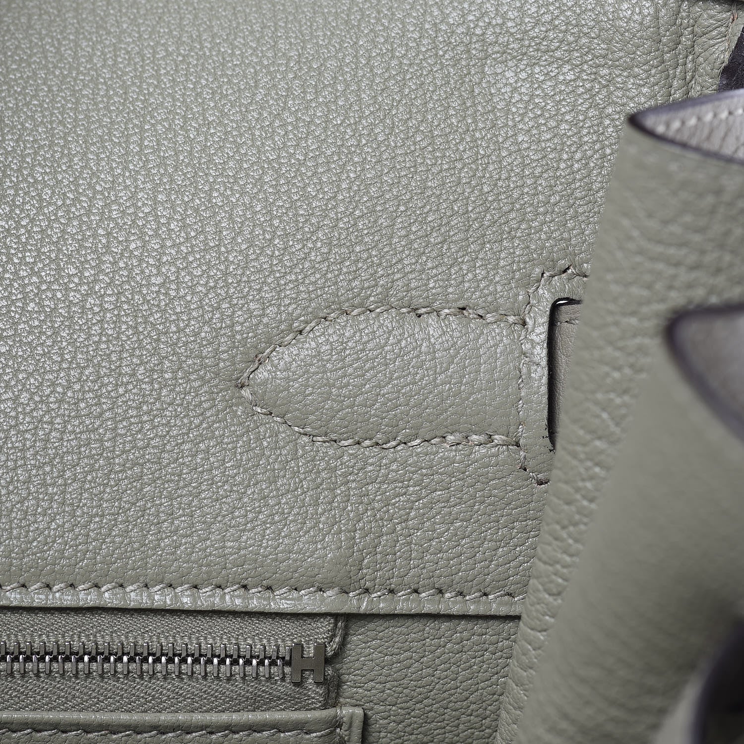 Hermes Taurillon Clemence Birkin 35 Sauge 11 of 28