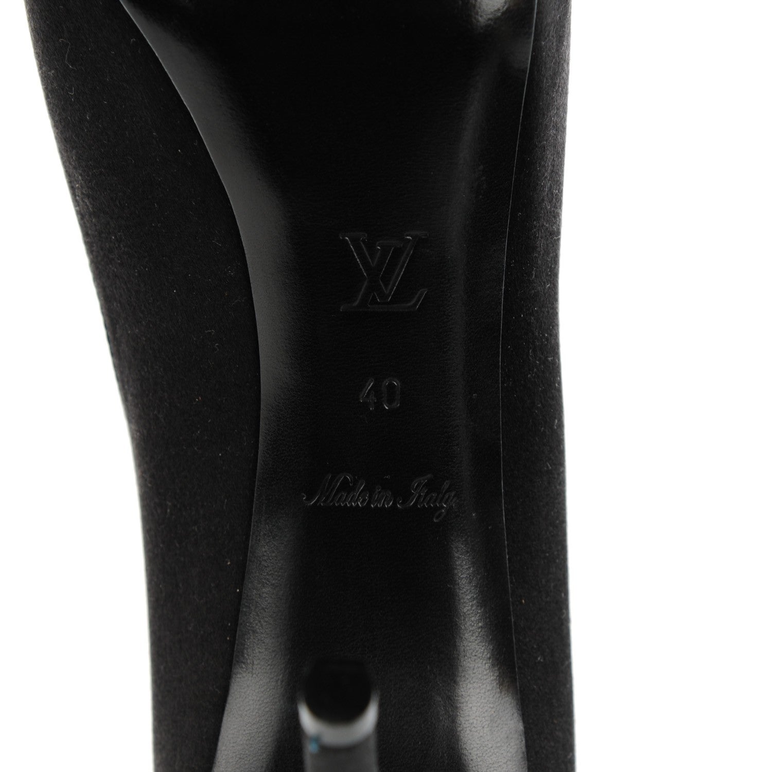 Louis Vuitton Satin Music Hall Open Toe Pumps 40 Black 7 of 9
