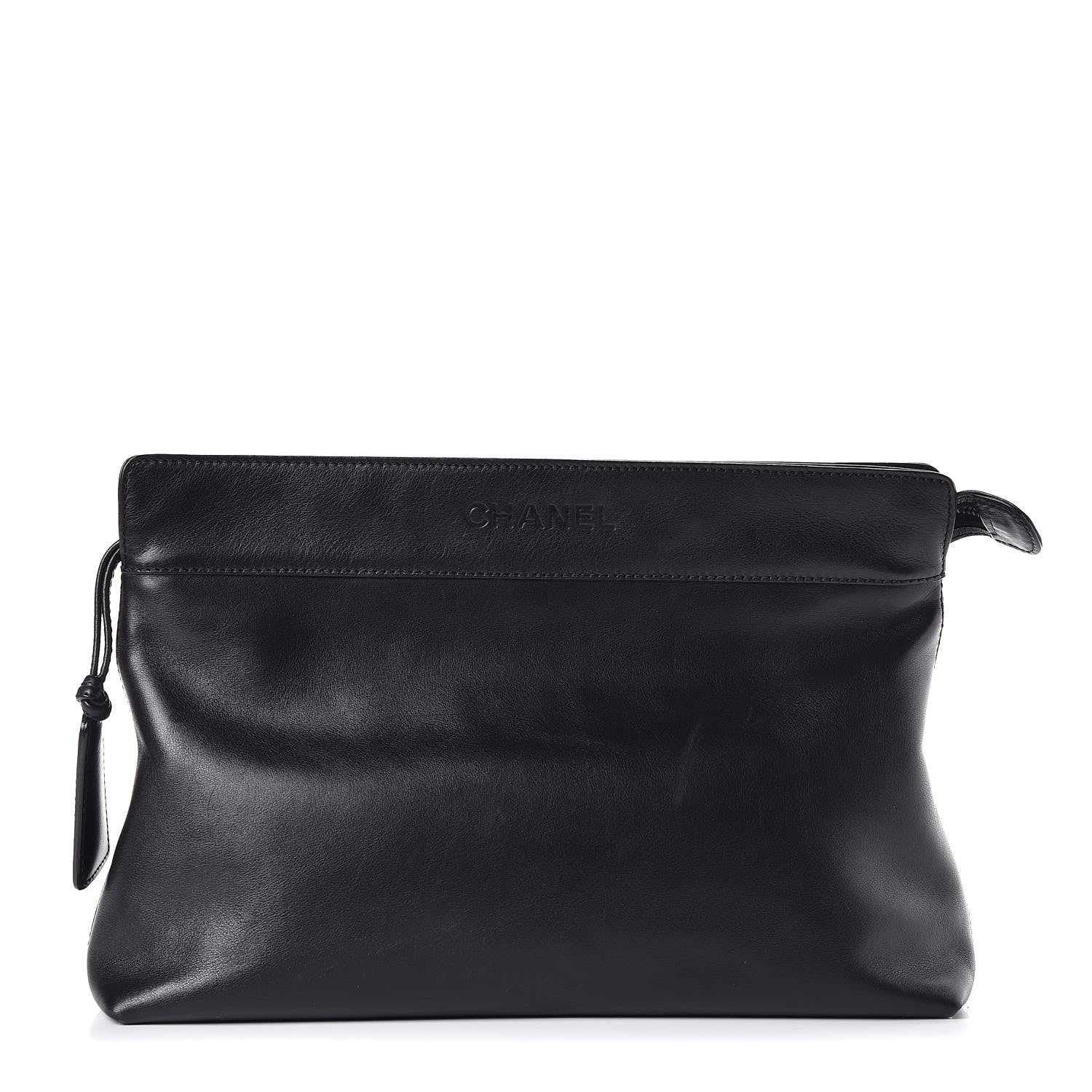 Chanel Lambskin Pouch Black 1 of 9