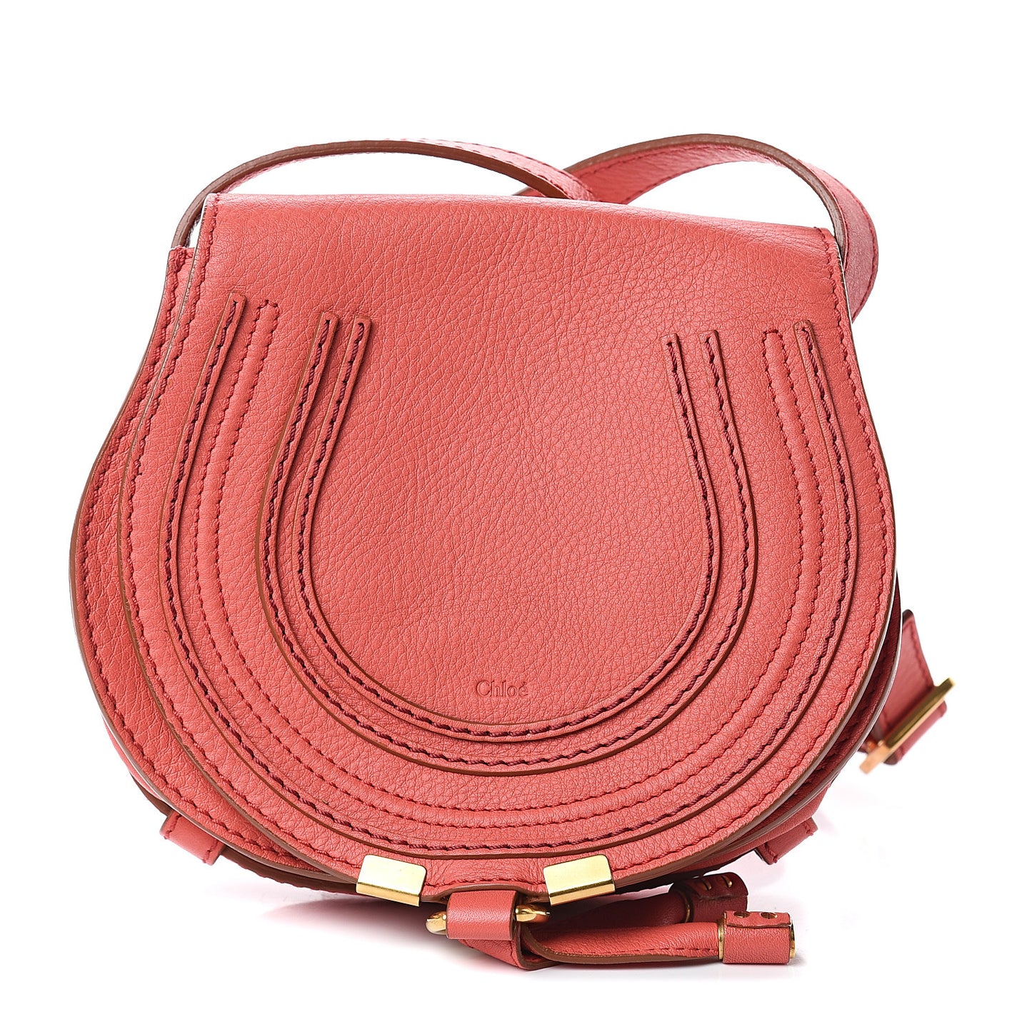 Calfskin Mini Marcie Round Crossbody Bag Paradise Pink