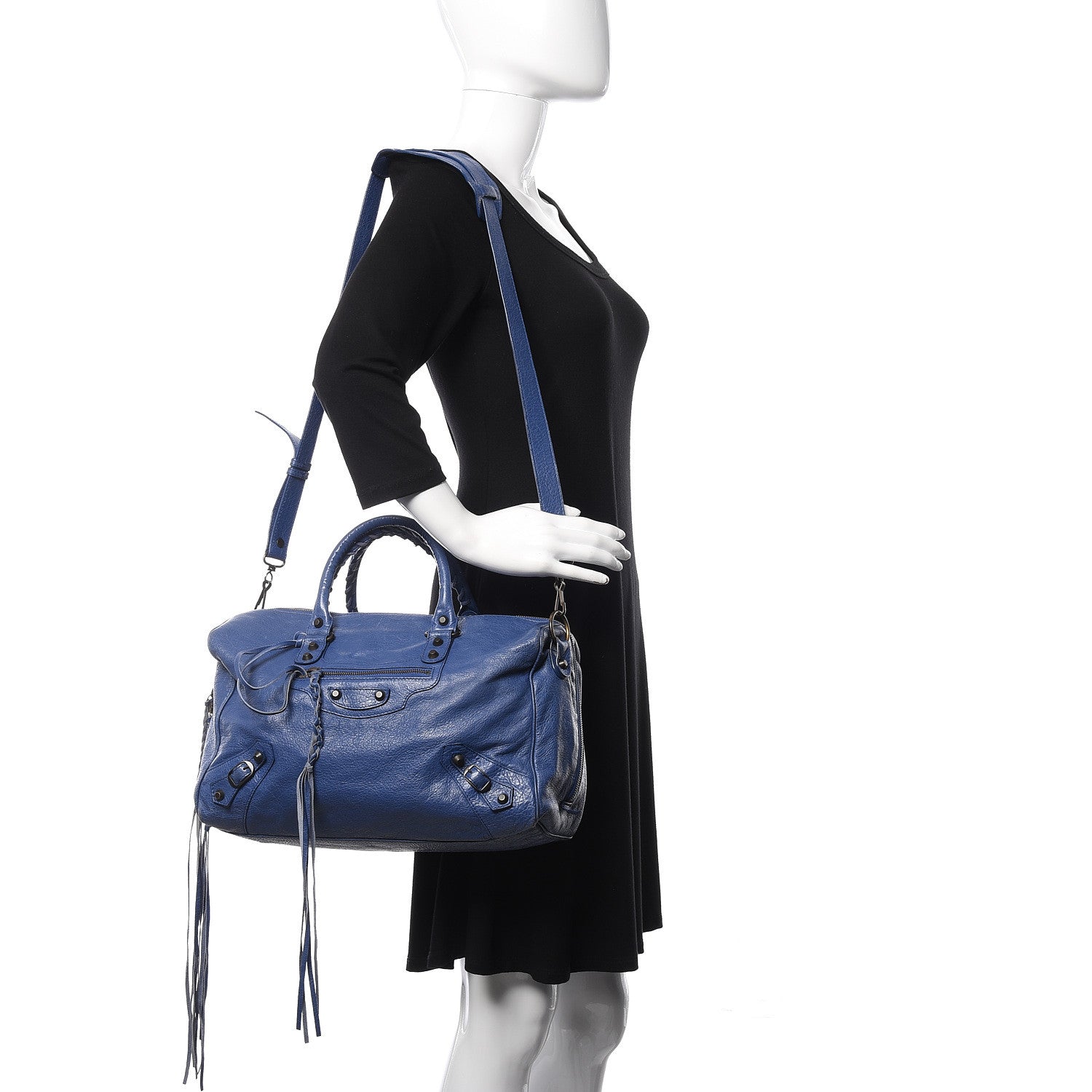 Balenciaga Agneau Classic Hardware Polly Bleut Bleu Glacier 2 of 12