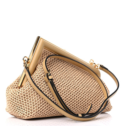 Fendi Raffia Nappa Macrame Small Fendi First Natural Sahara 3 of 10